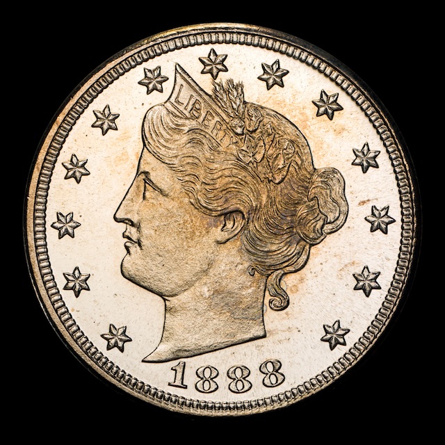 1888 Liberty Nickel DDO FS-101 doubled die obverse close-up showing doubled date and LIBERTY letters
